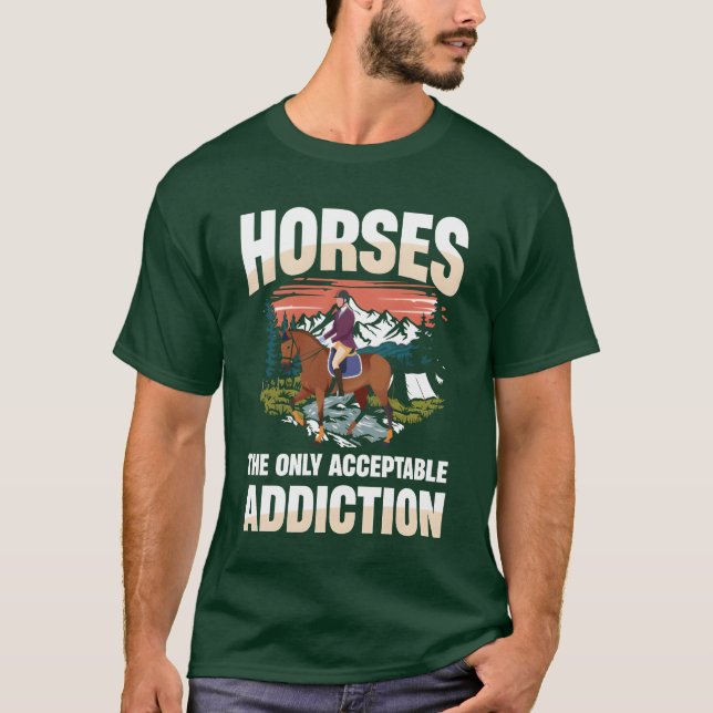 T-shirt Horseshe seulement Addiction Acceptable fille éque (Devant)