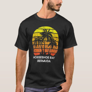 T-shirt Horseshoe Bay Bermuda Beach Palm Tree Pour Vacance