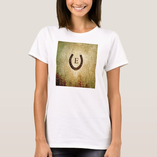 T-shirt Horseshoe monogramme personnalisé (Devant)