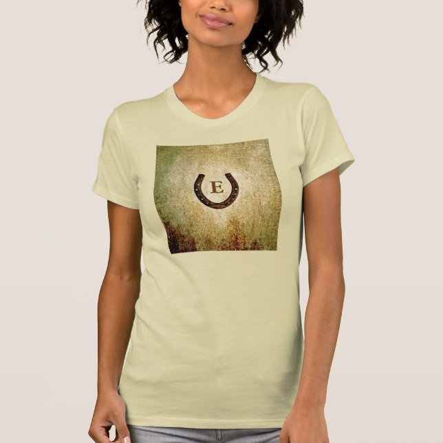 T-shirt Horseshoe monogramme personnalisé (Devant)