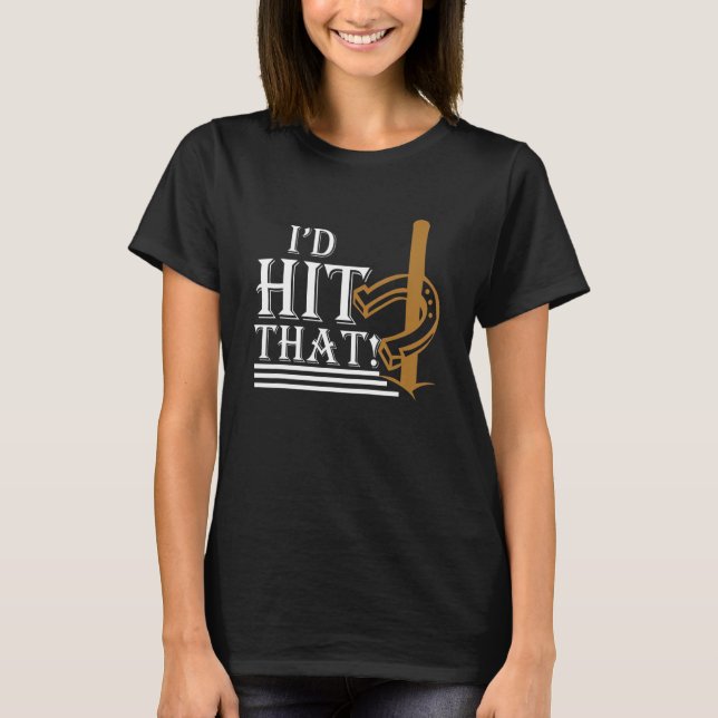 T-shirt Horseshoe Pitching Horse Fun Pitcher Jeu (Devant)