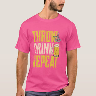 T-shirt Horseshoe Pitching Throw Drink Répéter Horseshoes