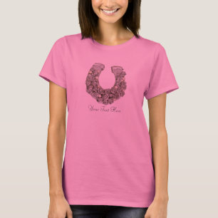 T-shirt Horseshoe Rose argenté