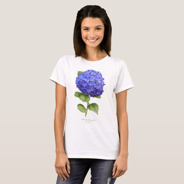T-shirt Hortensia Bleu (Devant entier)