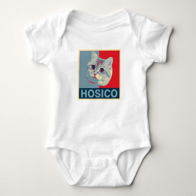 T-shirt Hosico - Illustration Bleu Rouge (Devant)
