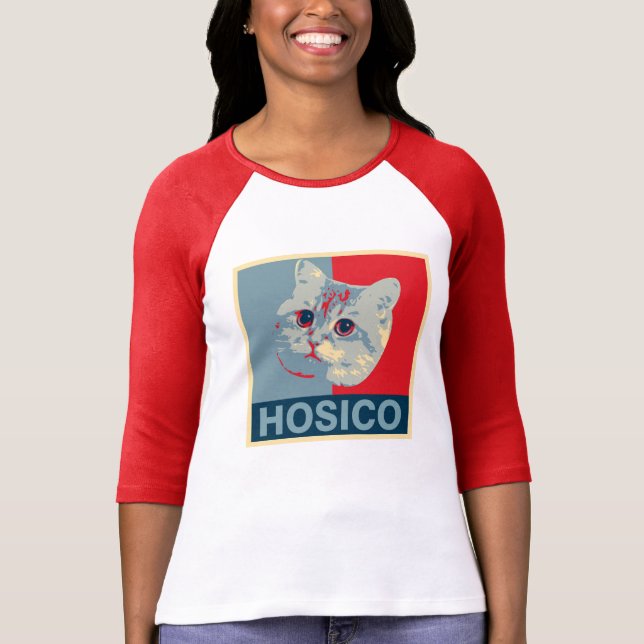 T-shirt Hosico - Illustration Bleu Rouge (Devant)