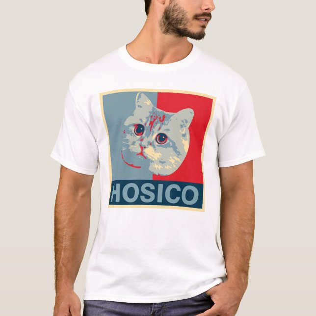 T-shirt Hosico - Illustration Bleu Rouge (Devant)