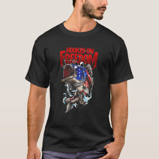 T-shirt Hostile sur la liberté 4 juillet nous drapeau le d