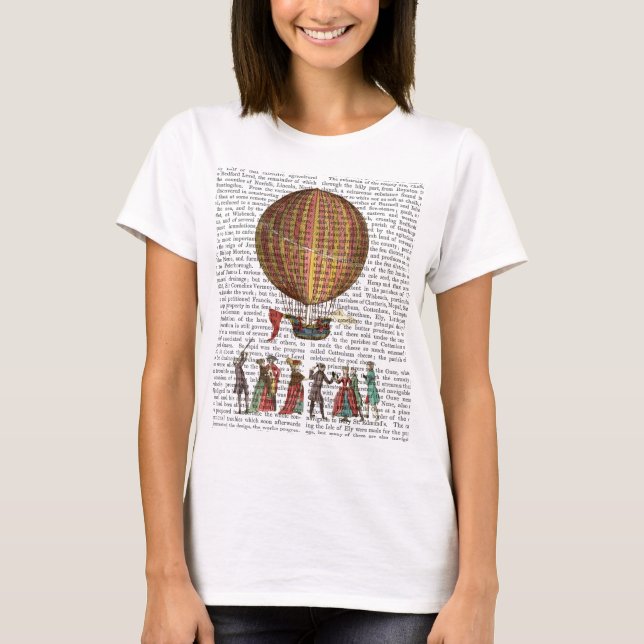 T-shirt Hot Air Balloon And People (Devant)