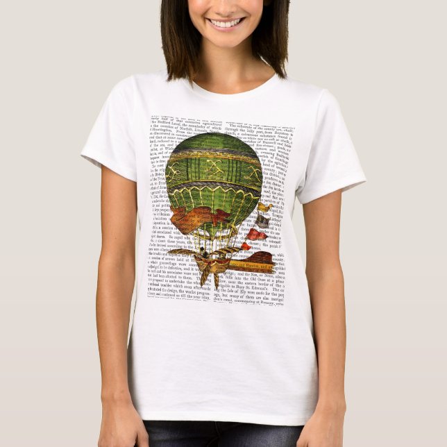 T-shirt Hot Air Balloon Green (Devant)