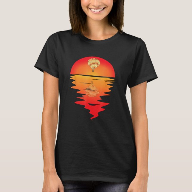 T-shirt Hot Air Balloon Sunset Ballooning Balloon Ride Fes (Devant)