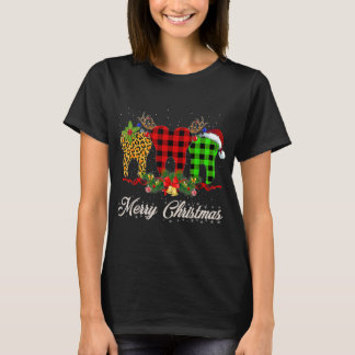 T-shirt Hot Daddy Gnome Buffalo Plaid Correspondant Noël 2