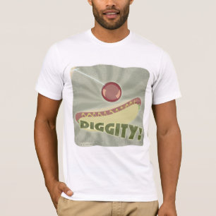 T-shirt Hot Diggity Chien amusant Cartographie Vintage Slo