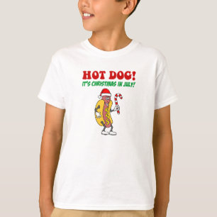 T-shirt Hot Dog C'est Noël En juillet mignon