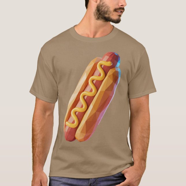 T-shirt Hot Dog Cool Fastfood Logo (Devant)