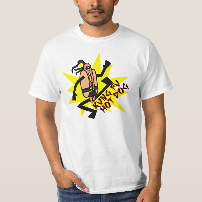 T-shirt Hot-dog de Kung Fu (Devant)
