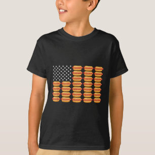 T-shirt Hot Dog drapeau américain Juillet 4 Patriotic Summ