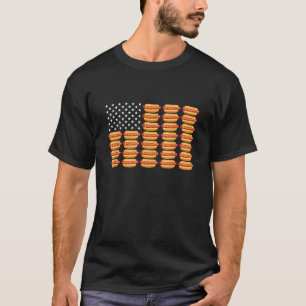 T-shirt Hot Dog drapeau américain Juillet 4 Patriotique ét