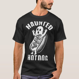 T-shirt Hot Dog Fantôme Hanté Drôle Foodie Halloween