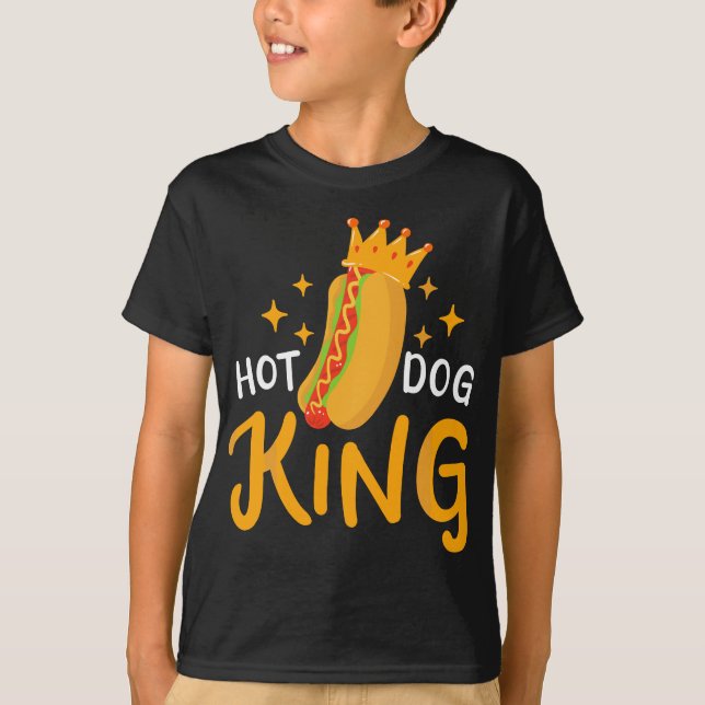 T-shirt Hot Dog Hotdog King Foodie (Devant)