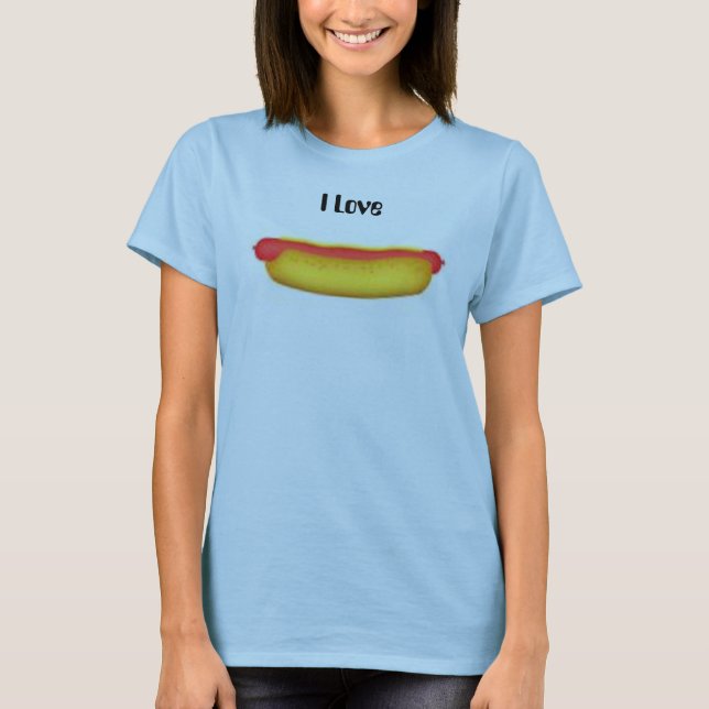 T-shirt Hot dog, j'aime (Devant)