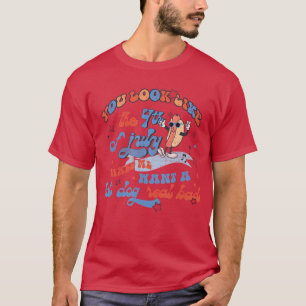 T-shirt Hot Dog Love USA Drôle Tu As L'Air Du Quart Juil