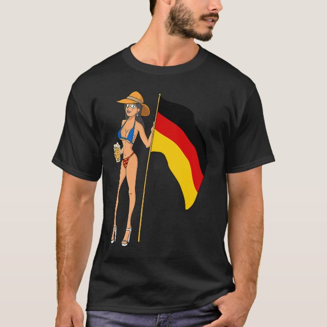 T-shirt Hot Fan Girl Germany (Devant)