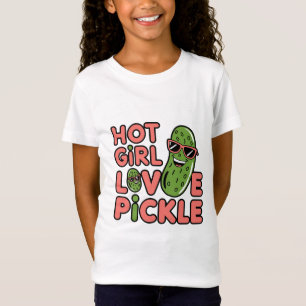 T-Shirt hot girl amour pickle. drôle design