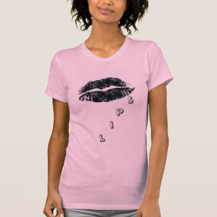 T-shirt Hot Lips Ladies Sleeve Casquette AA