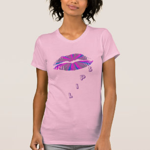 T-shirt Hot Lips Ladies Sleeve Casquette AA