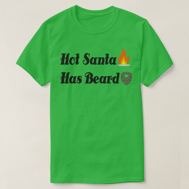 T-shirt Hot Père Noël a Beard (Design devant)