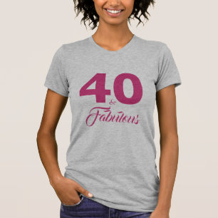 T-shirt Hot Pink 40 et Fabulous 40th Birthday cadeau