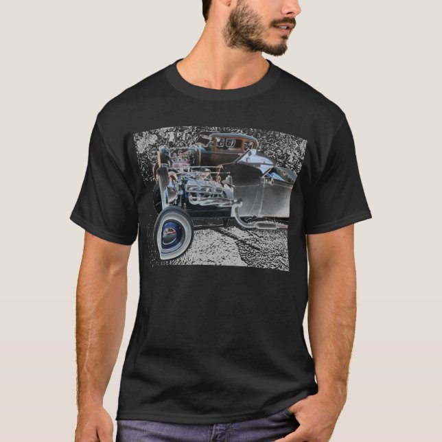 T-shirt Hot rod de vieille école (Devant)