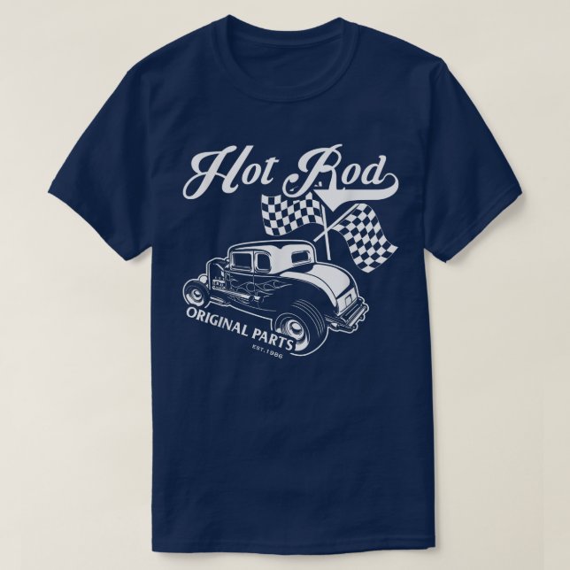 T-shirt Hot Rod Pièces d'origine Classic Old American Engi (Design devant)