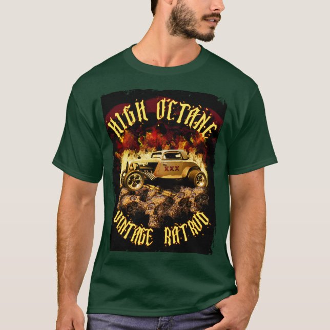 T-shirt Hot rod vintage (Devant)