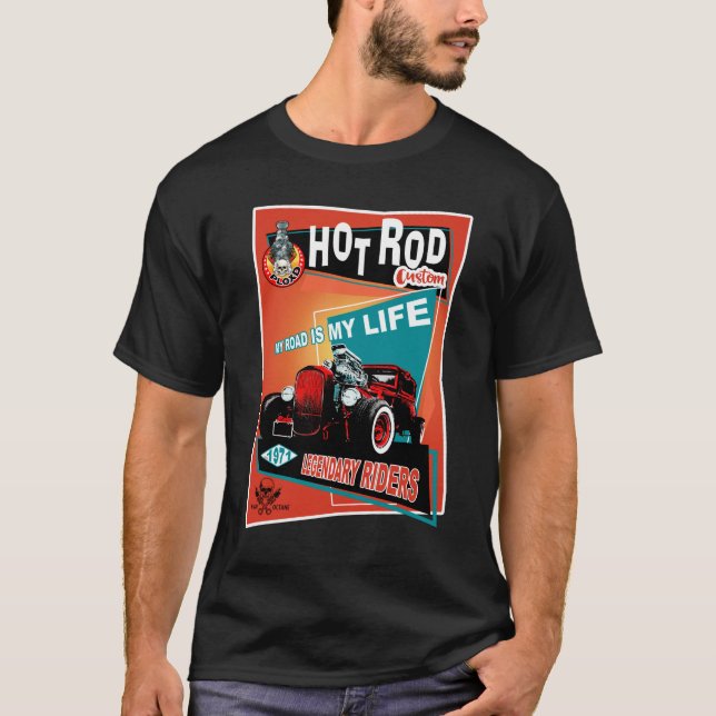 T-shirt Hot Rods custom 1932 - Ma route est ma vie (Devant)