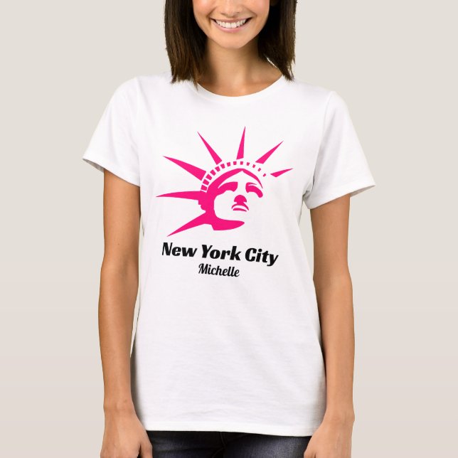 T-shirt Hot rose New York City Bachelorte Party (Devant)