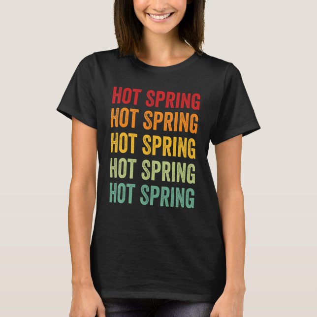 T-shirt Hot Spring County Arkansas Rainbow Text Design (Devant)
