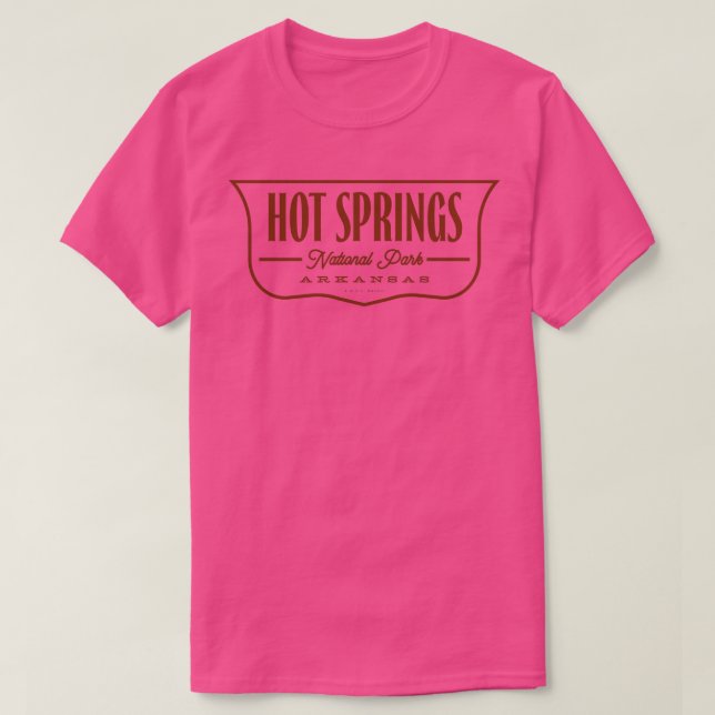T-shirt Hot Springs National Park Shield Brown (Design devant)