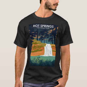 T-shirt Hot Springs National Park Vintage Minimal Retro Tr