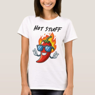 T-shirt Hot Stuff amoureux nourriture épicée