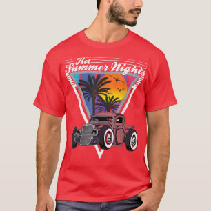 T-shirt Hot Summer Nights 80s Tropical Vintage Retro Hot R