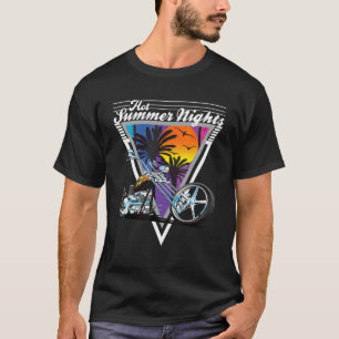 T-shirt Hot Summer Nights 80's Tropical Vintage Retro Moto