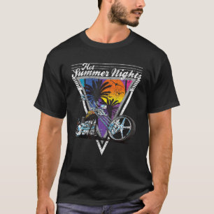 T-shirt Hot Summer Nights 80's Tropical Vintage Retro Moto