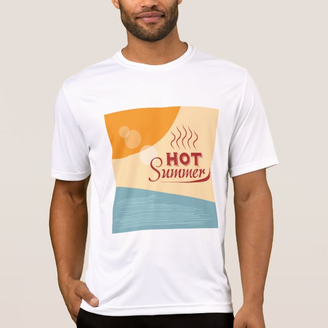 T-shirt Hot Summer Vintage Retro Vibes (Devant)