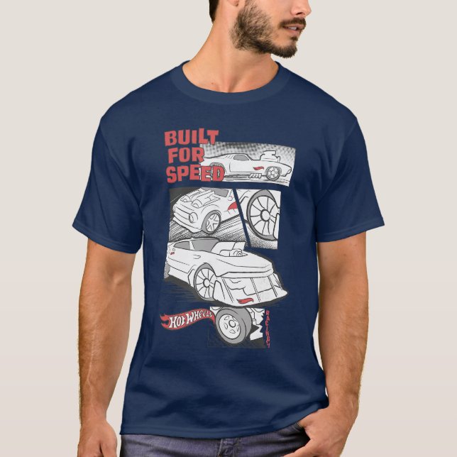 T-shirt Hot Wheels Built for Speed Comic Panels friends (Devant)