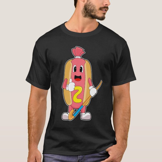 T-shirt Hotdog Hockey bâton (Devant)