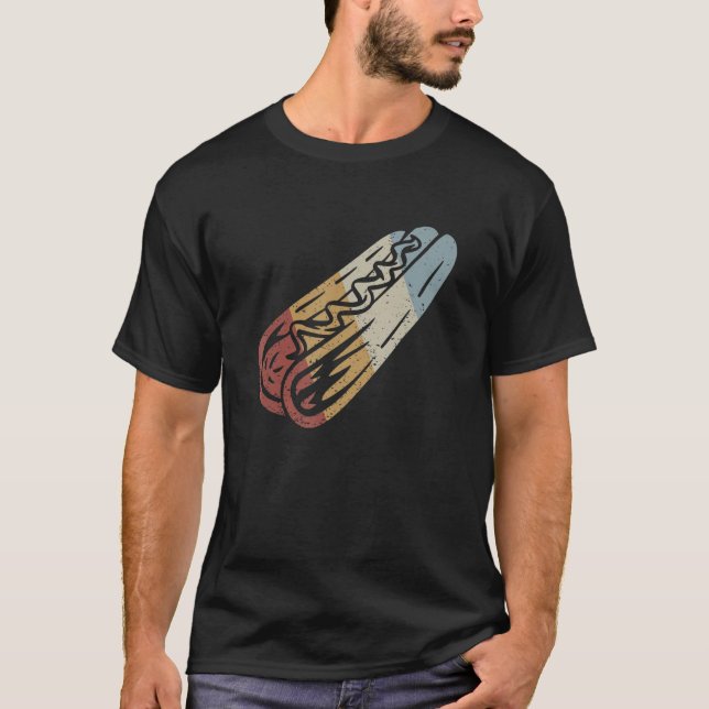 T-shirt Hotdog Retro Style Vintage 5 (Devant)
