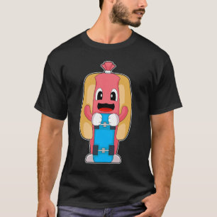 T-shirt Hotdog Skateboard