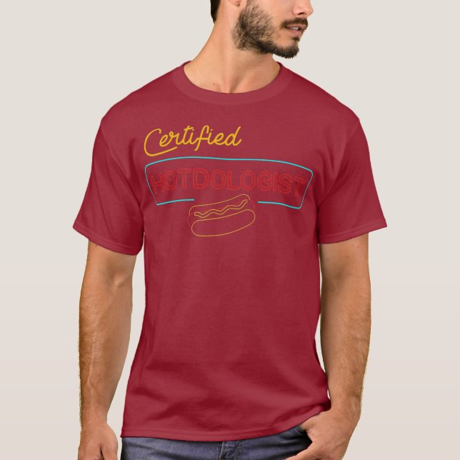 T-shirt Hotdogologist Hot Dog pun (Devant)